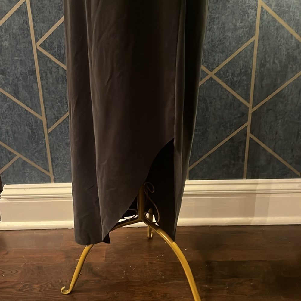 Double Zero Gray One Shoulder Maxi - image 4